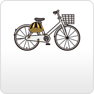 駐輪場の自転車に蜂の巣がある